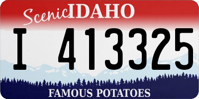 ID license plate I413325