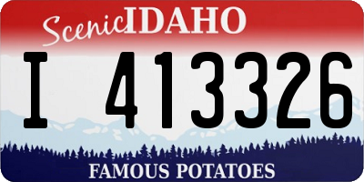 ID license plate I413326