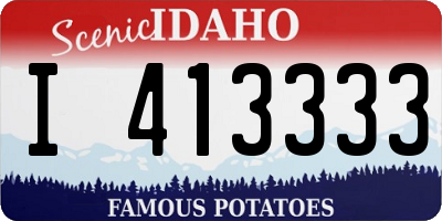 ID license plate I413333