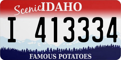 ID license plate I413334