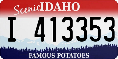 ID license plate I413353