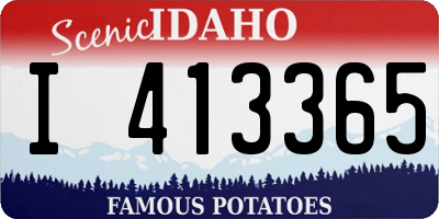 ID license plate I413365