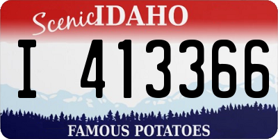 ID license plate I413366