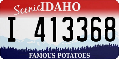 ID license plate I413368