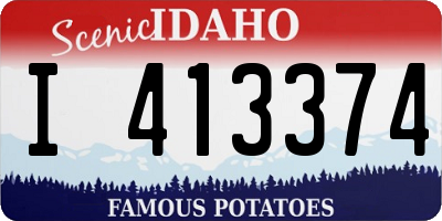ID license plate I413374
