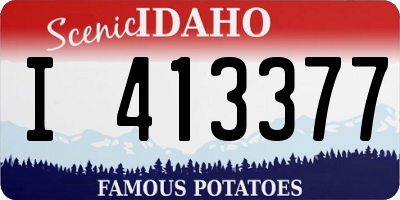 ID license plate I413377