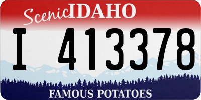 ID license plate I413378
