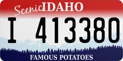 ID license plate I413380