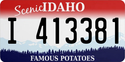 ID license plate I413381