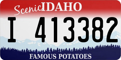 ID license plate I413382