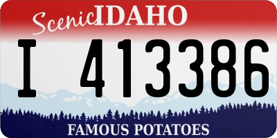 ID license plate I413386