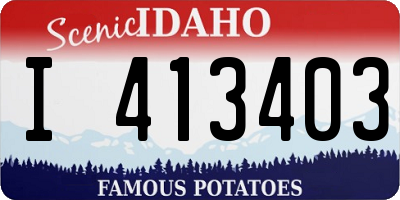 ID license plate I413403
