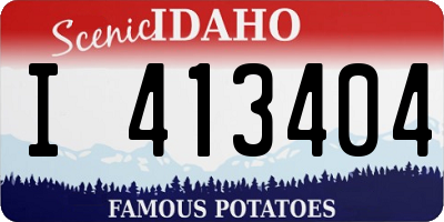 ID license plate I413404