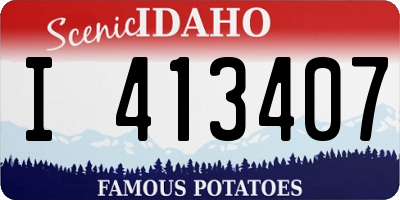 ID license plate I413407