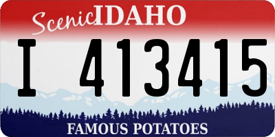 ID license plate I413415