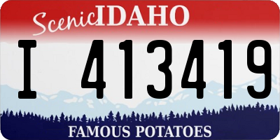 ID license plate I413419