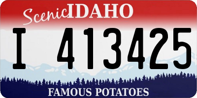 ID license plate I413425