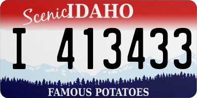 ID license plate I413433