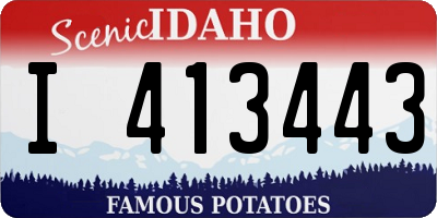 ID license plate I413443