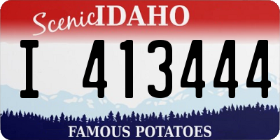 ID license plate I413444