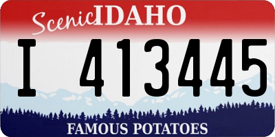 ID license plate I413445
