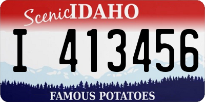 ID license plate I413456