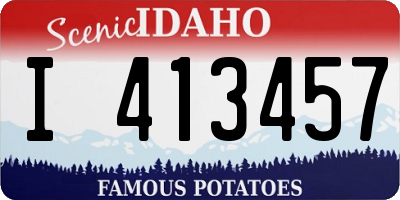 ID license plate I413457