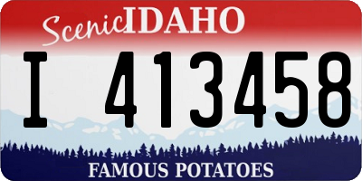 ID license plate I413458