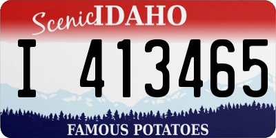 ID license plate I413465