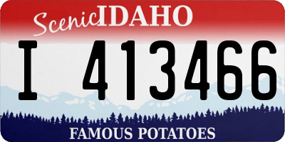 ID license plate I413466