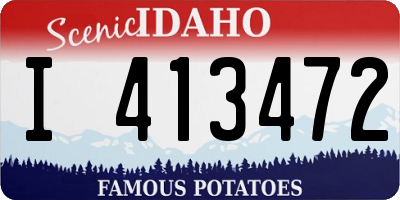 ID license plate I413472