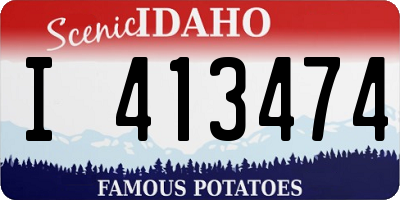 ID license plate I413474