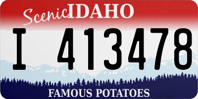 ID license plate I413478