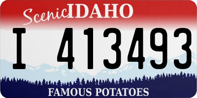 ID license plate I413493