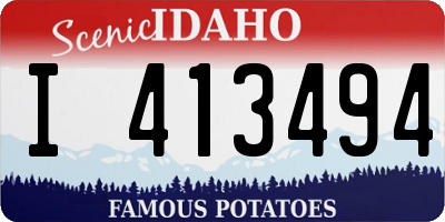 ID license plate I413494