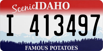 ID license plate I413497