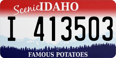ID license plate I413503