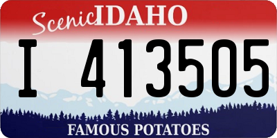 ID license plate I413505