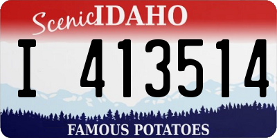 ID license plate I413514