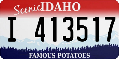 ID license plate I413517