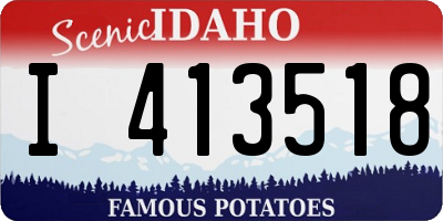 ID license plate I413518
