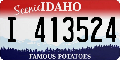 ID license plate I413524