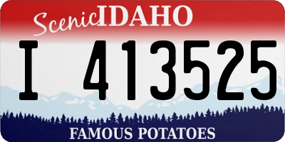 ID license plate I413525