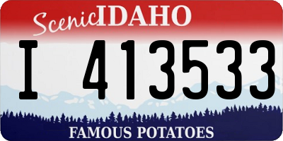 ID license plate I413533