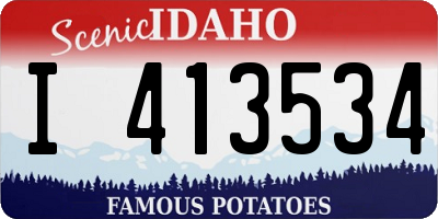 ID license plate I413534