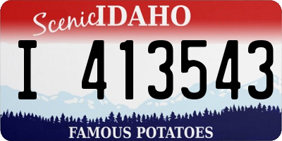 ID license plate I413543