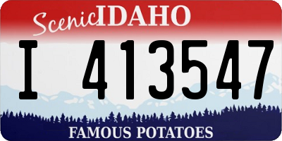 ID license plate I413547
