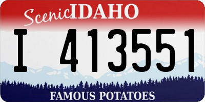 ID license plate I413551