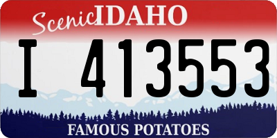 ID license plate I413553