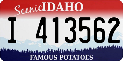 ID license plate I413562